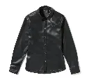 Metallic Dagger Faux Leather Shirt