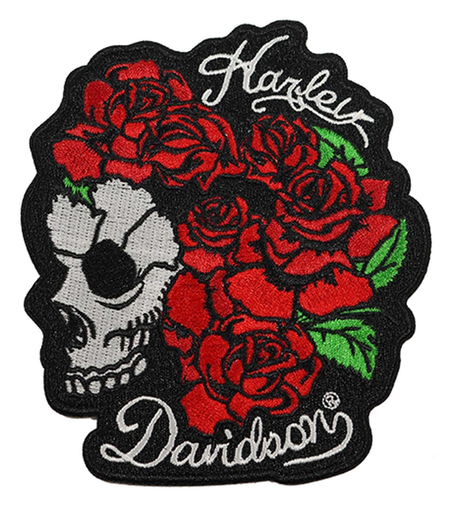 5" Rose Skull Patch