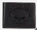 CLASSIC LEATHER SKULL PASSCASE BLACK