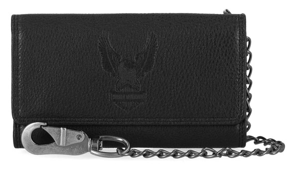EAGLE TRIFOLD TRUCKER WITH CHAIN BLACK