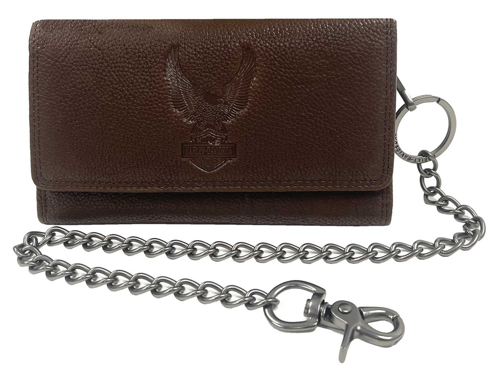 EAGLE TRIFOLD TRUCKER WITH CHAIN OLIVE