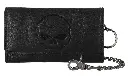 SKULL EMBOSS TRUCKER CHAIN WALLET BLACK