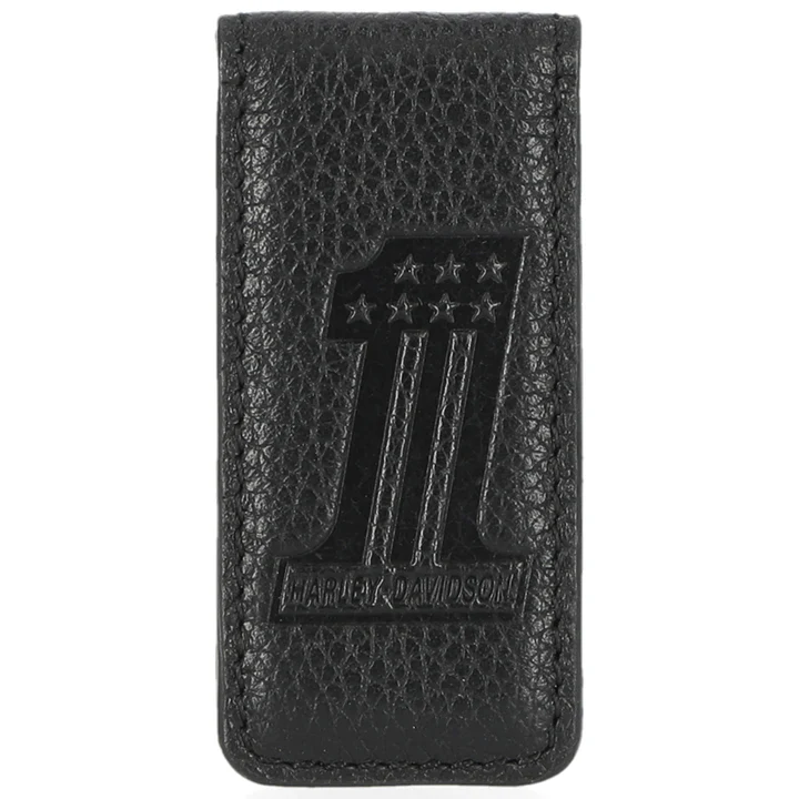 #1 LEATHER MONEY CLIP BLACK