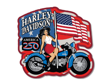 3.5” H-D A250 80’s Pin-Up Patch