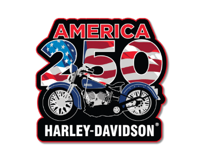 4” H-D A250 Patriotic Motorcycle Patch