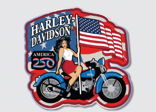 3” H-D A250 80’s Pin-Up Acrylic Magnet