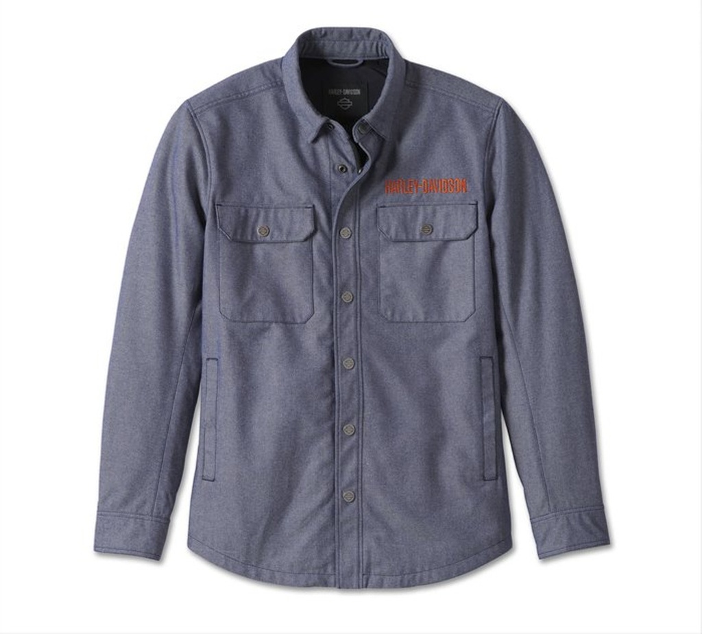 Men's Operative Riding Shirt Jacket - Peacoat