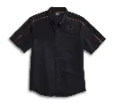 Men's Black Vented Performance Wille G Skull Shirt