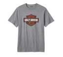 Men's Bar & Shield Tee - Medium Heather Grey