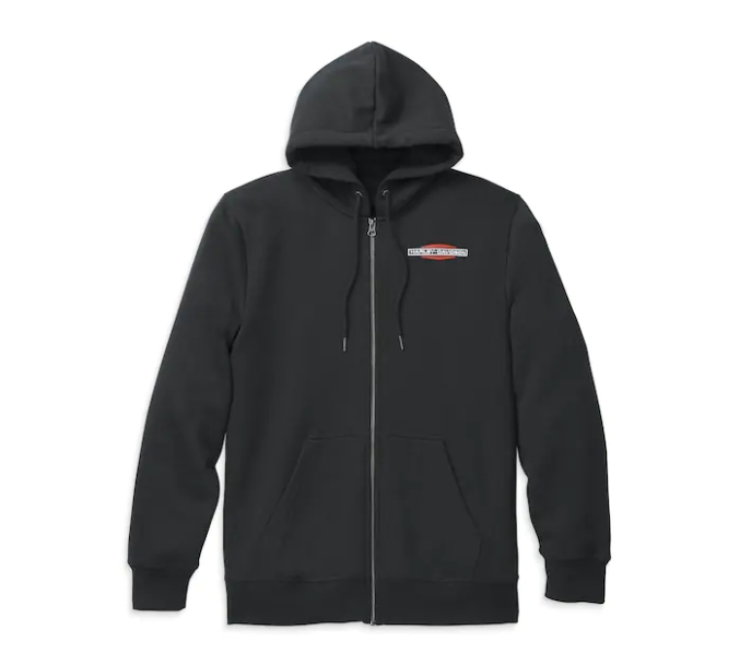 Men's Stacked Logo Zip Front Hoodie