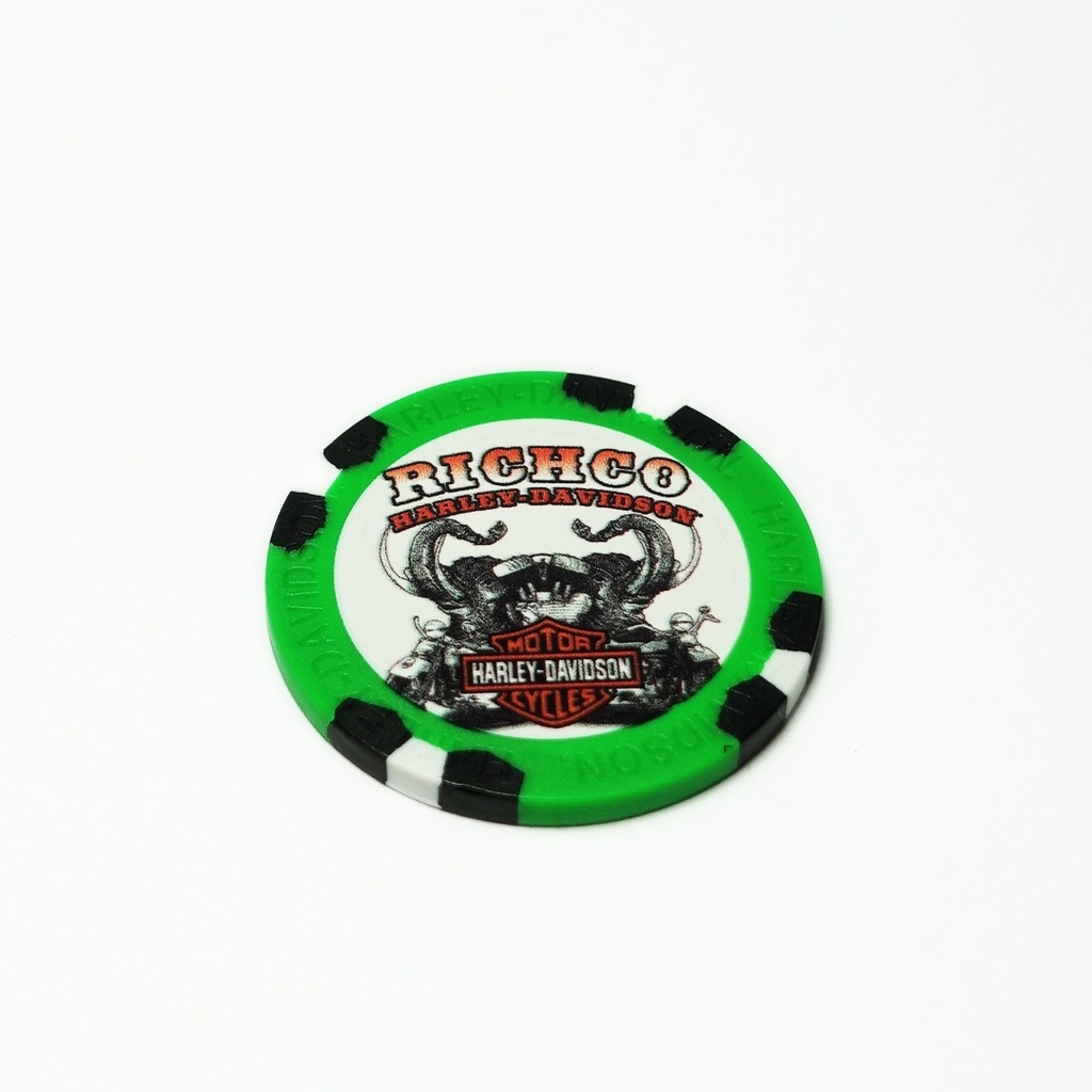 Poker Chip - Green/Black