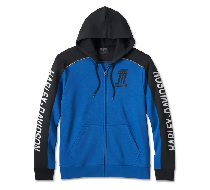 Men's #1 Victory Zip-Up Hoodie - True Blue